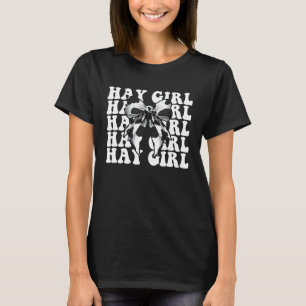 Camiseta Menina do Feno Engraçada Laticínio Fazendeiro Vaca