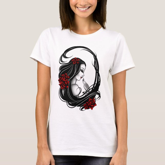 Camiseta Menina do gótico (Frente)