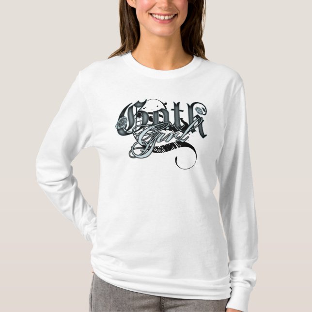 Camiseta Menina do gótico (Frente)