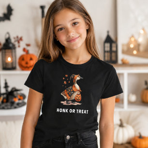 Camiseta Menina do grasnar ou doçura de Halloween