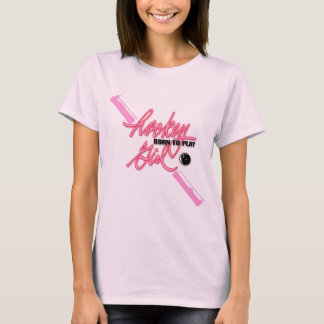 Camiseta Menina do hóquei - nascer a jogar