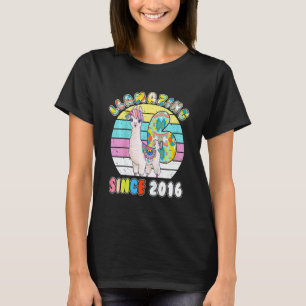 Camiseta Menina do Llama Crianças 6 Anos Llamazing Alpaca A