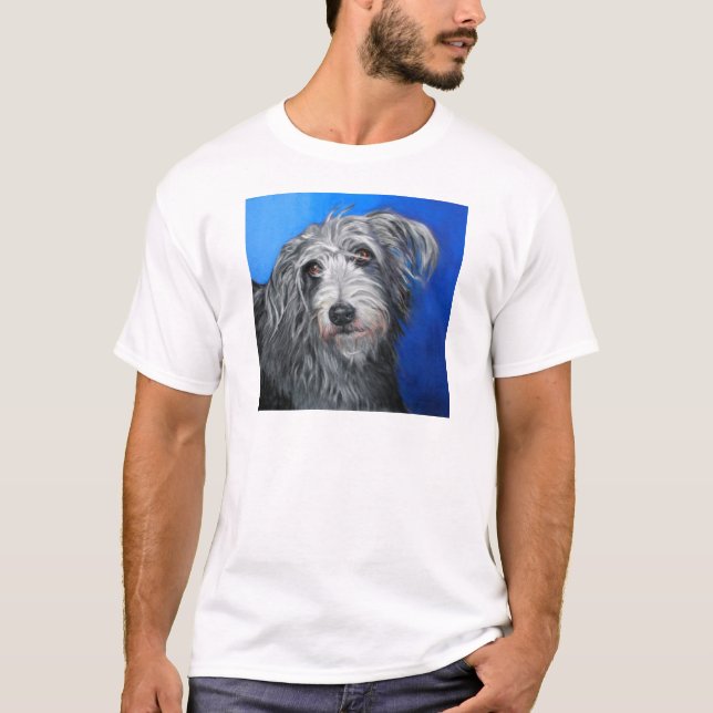 Camiseta "Menina do Lurcher da papoila bonito" - (Frente)