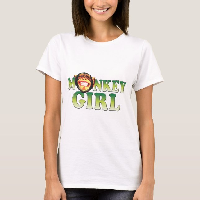 Camiseta Menina do macaco (Frente)