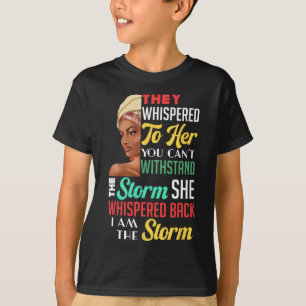 Camiseta Menina do Mês da História Negra Tempestade em Melã
