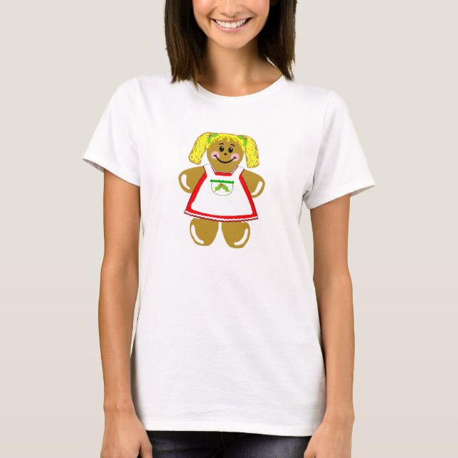 Camiseta Menina do pão-de-espécie - o T das mulheres (Frente)