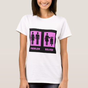Camiseta menina do patinete nenhum rosa do problema