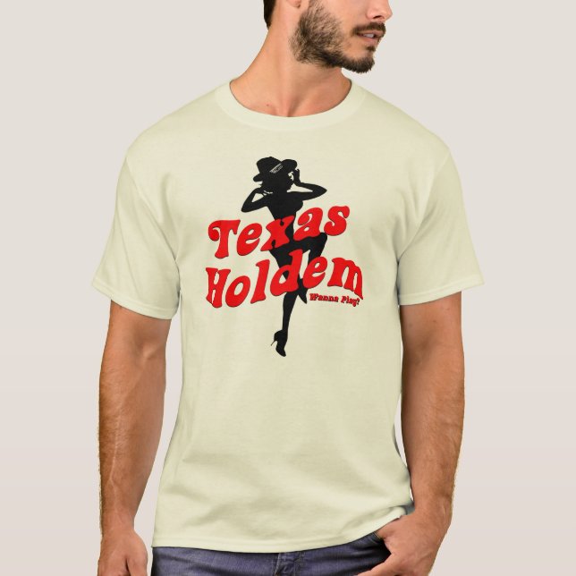 Camiseta Menina do Pinup de Texas Holdem (Frente)