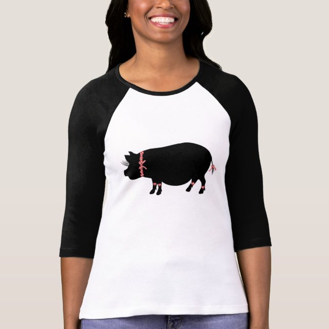 Camiseta Menina do porco de Bellie do pote (Frente)