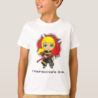 Menina do sapador-bombeiro de Kawaii -