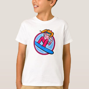 Camiseta Menina do Snowboarder