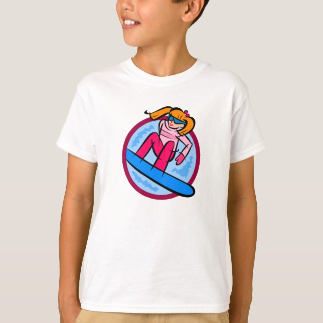 Camiseta Menina do Snowboarder (Frente)
