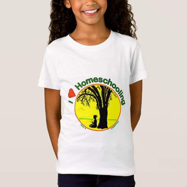 Camiseta Menina do t-shirt de Homeschool (Frente)