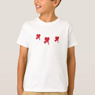 Camiseta Menina do t-shirt dos corações do dia de Valenti