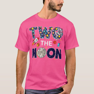 Camiseta Menina do Tema do Espaço do segundo aniversário To