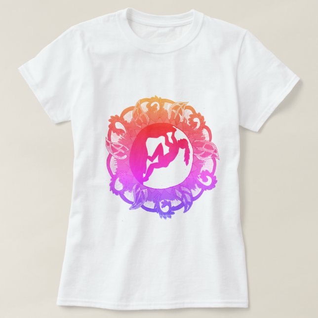 Camiseta Menina do zen da escalada (Frente do Design)