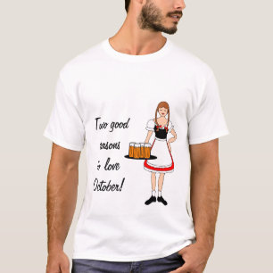 Camiseta Menina e cerveja de Oktoberfest -- Customizável