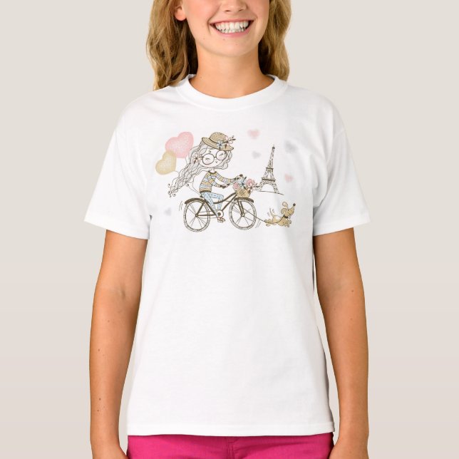 Camiseta Menina em Paris (Frente)