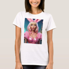 Camiseta Menina Engraçada Belo Coelhinho