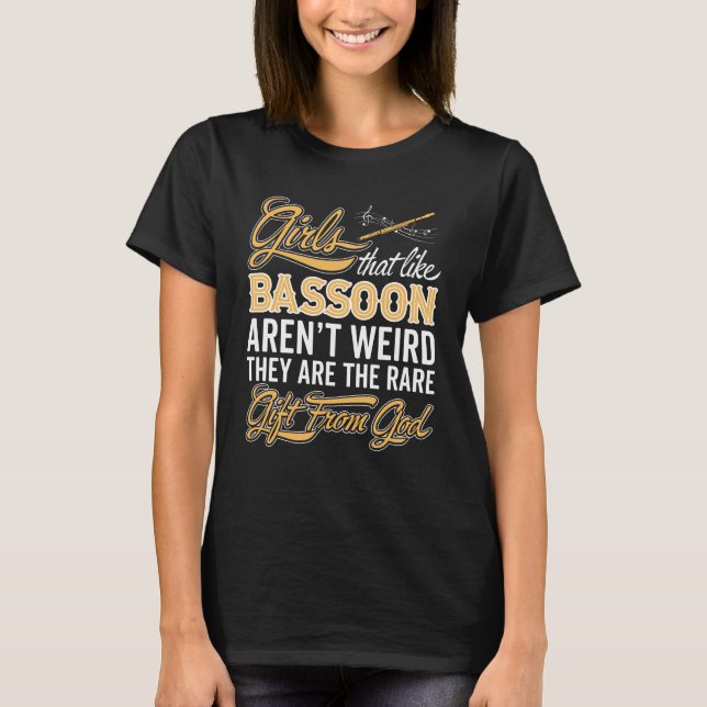 Camiseta Menina engraçada do fagote - senhora do Bassoonist (Frente)