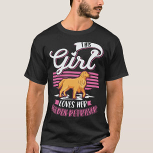 Camiseta Menina Engraçada do Retriever Dourado