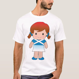 Camiseta Menina escocesa pequena