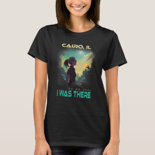 Camiseta Menina Estética do Eclipse Solar Total Cairo Illin