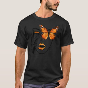 Camiseta Menina Estética Pensando Com Olho de Borboleta Mon