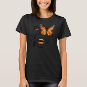 Camiseta Menina Estética Pensando Com Olho de Borboleta Mon