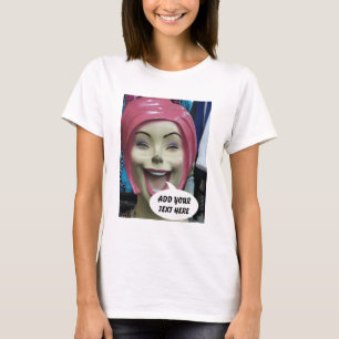 Camiseta Menina estranha de riso louca do vale do ~ do