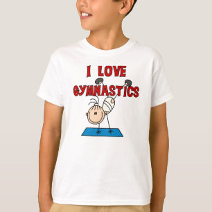 Camiseta Menina eu amo a ginástica