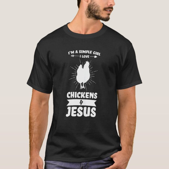 Camiseta Menina eu amo Frango & Jesus Frango & Jesus (Frente)