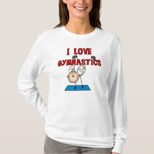 Camiseta Menina Eu Amo Ginástica