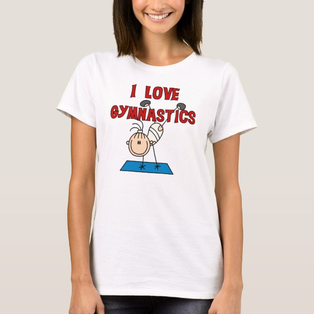 Camiseta Menina Eu Amo Ginástica (Frente)
