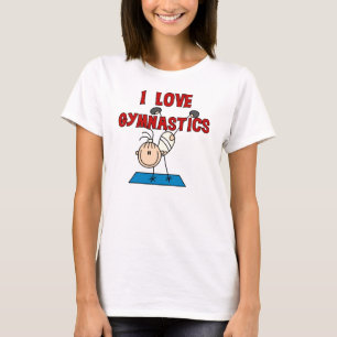 Camiseta Menina Eu Amo Ginástica