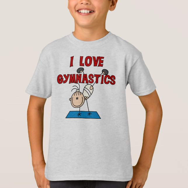 Camiseta Menina Eu Amo Ginástica (Frente)