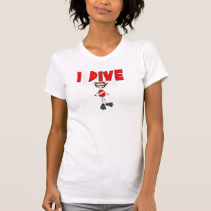 Camiseta Menina eu mergulho t-shirt e presentes
