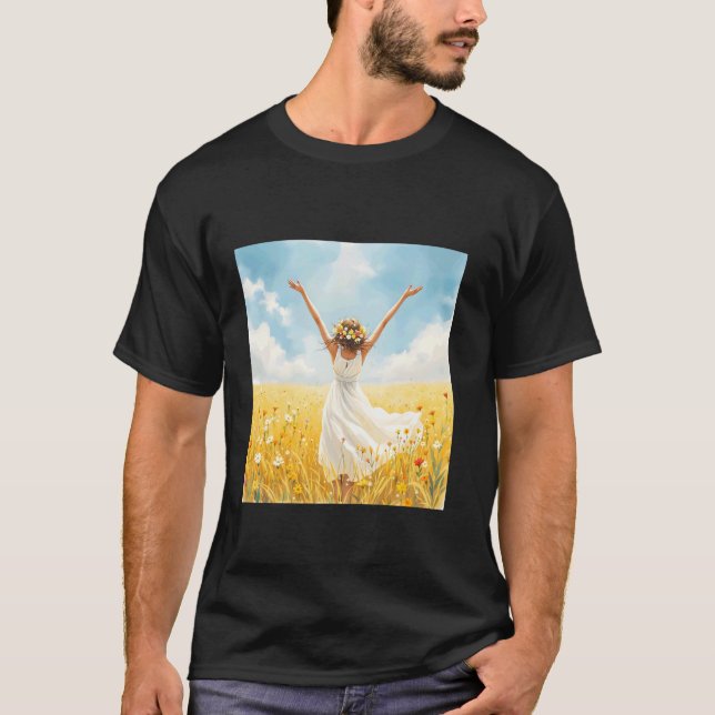 Camiseta Menina Fantasia Campo Sol (Frente)
