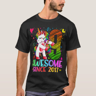 Camiseta Menina Faz 9 Anos De Idade Arte Gráfica