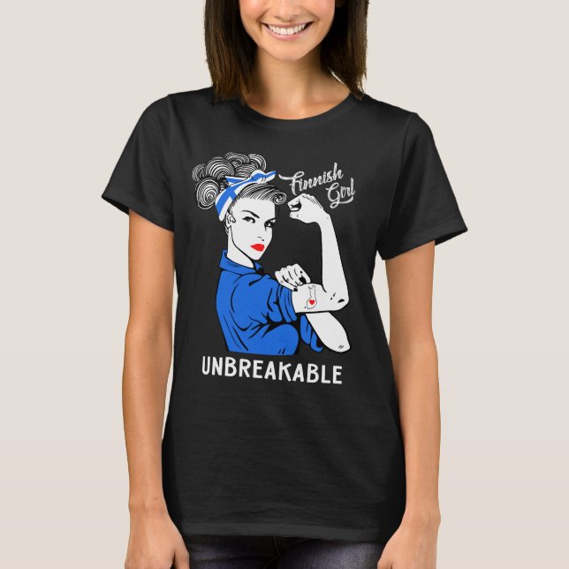 Camiseta Menina finlandesa inquebrável (Frente)