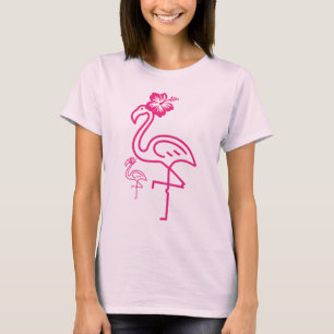 Camiseta Menina Flamingo de Verão