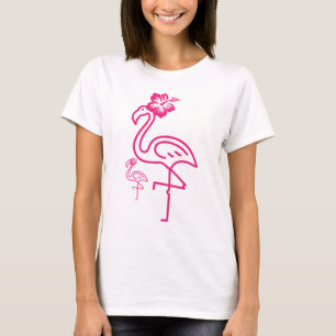Camiseta Menina Flamingo de Verão