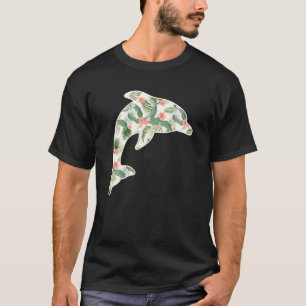 Camiseta Menina Flor de Boto Impressão Floral Peixe Havaian