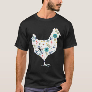 Camiseta Menina Flor de Galinha Floral Criança Havaiana Mul