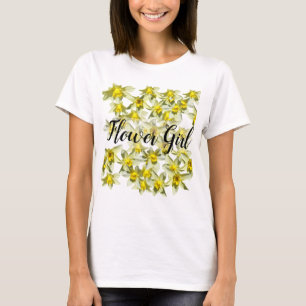 Camiseta Menina Flor Narcisos Amarelos