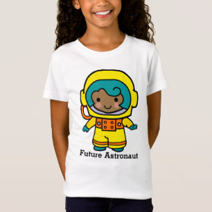 Camiseta Menina futura do astronauta no Spacesuit