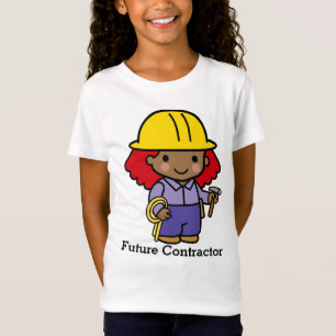 Camiseta Menina futura do contratante com martelo e corda