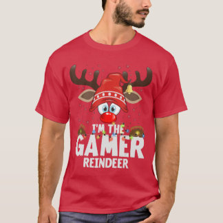 Camiseta Menina Gamer Rein de Natal Combinando