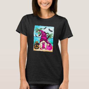 Camiseta Menina Gnomo Rosa Ama Verão Halloween Festa na Pra