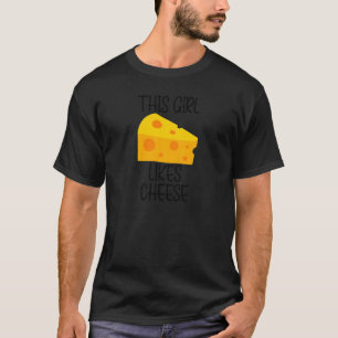 Camiseta Menina Gosta de Fabricação de Queijo Alimentação Q